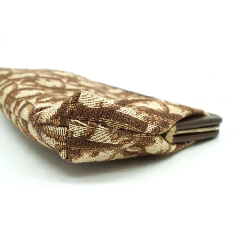 Dior Beige and Brown Monogram Coin Purse